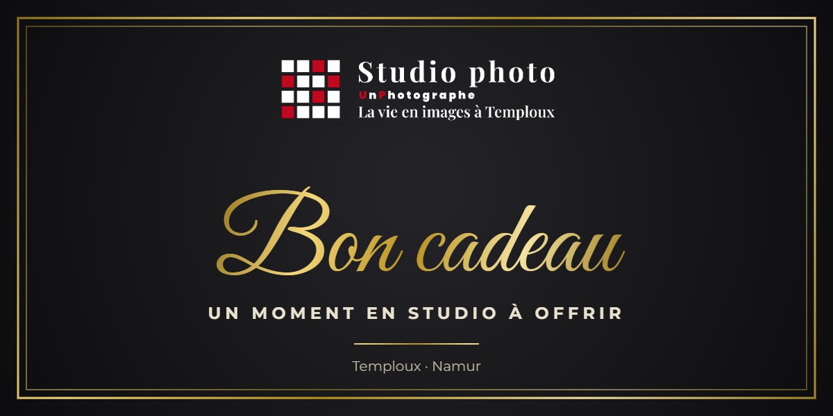 Bon cadeau UnPhotographe – un moment en studio à offrir